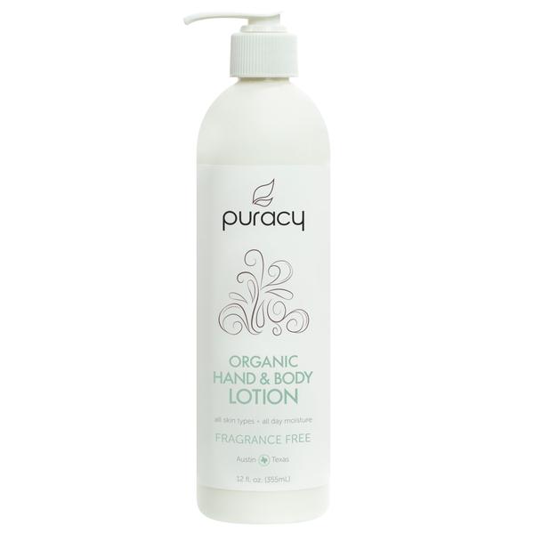 Puracy Organic Hand and Body Lotion Fragrance Free 12 fl oz | Ohio Organics Nature Helping you to a healthy and safe lifestyle.